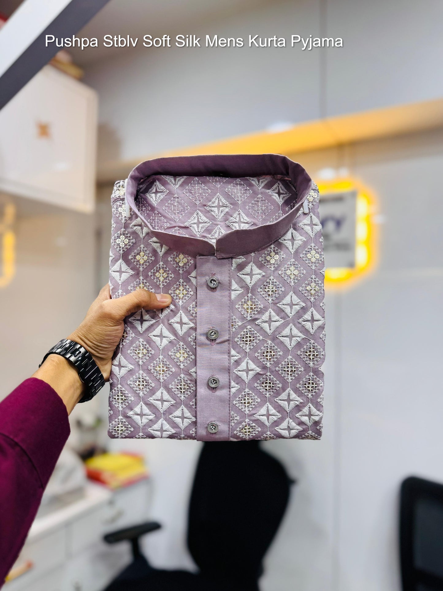 Pushpa Stblv Soft Silk Mens Kurta Pyjama
