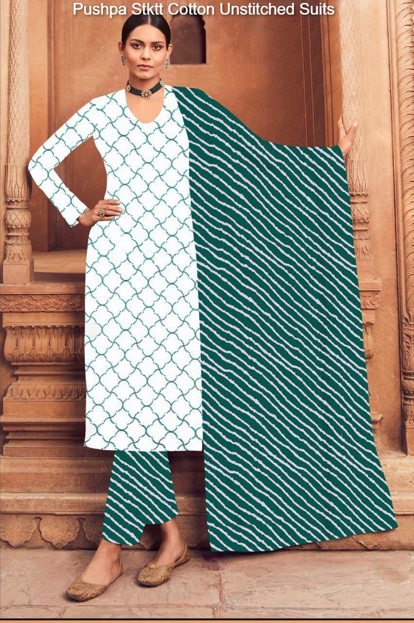 Pushpa Stktt Cotton Unstitched Suits