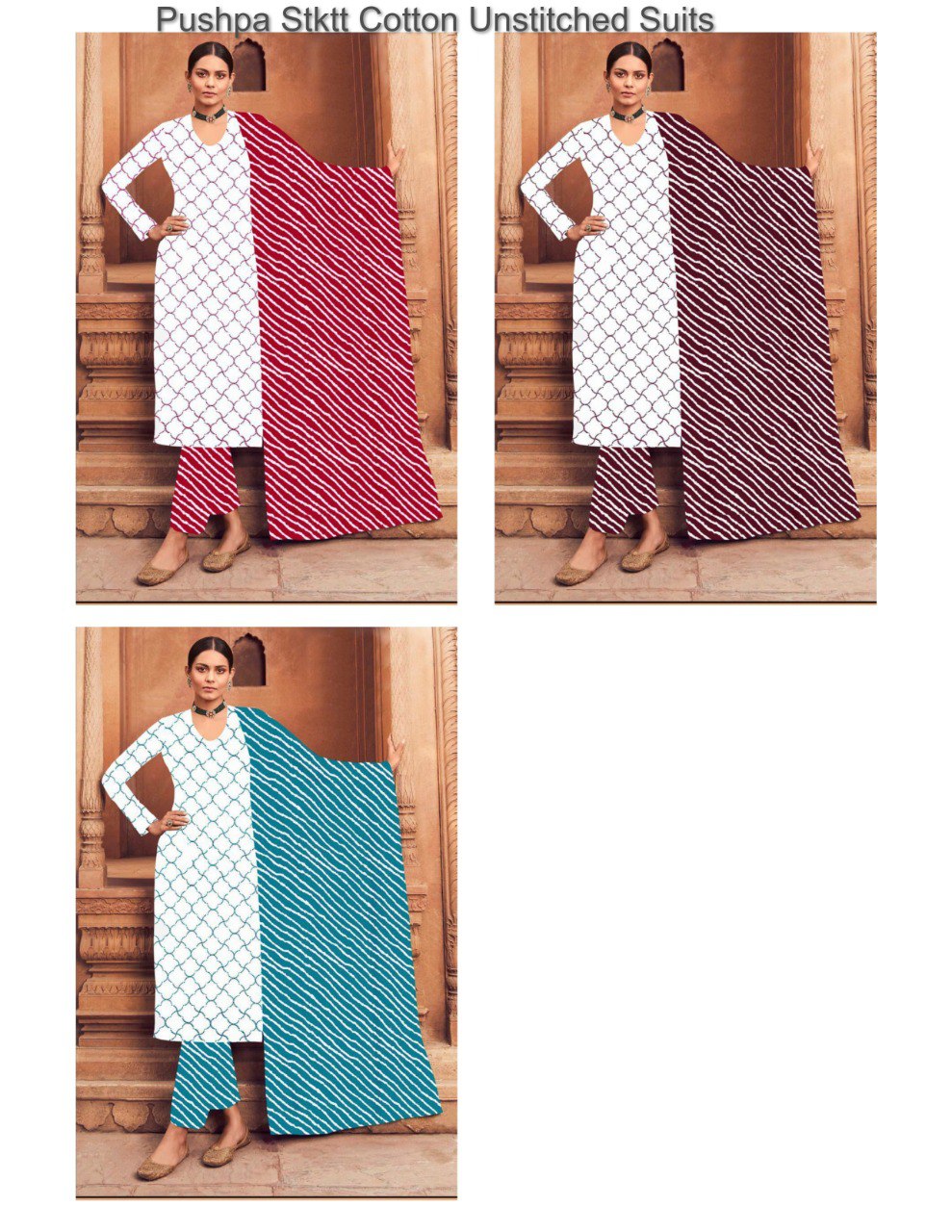 Pushpa Stktt Cotton Unstitched Suits