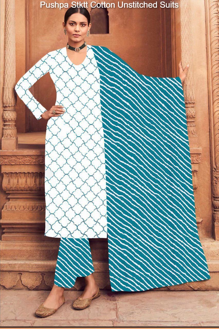 Pushpa Stktt Cotton Unstitched Suits