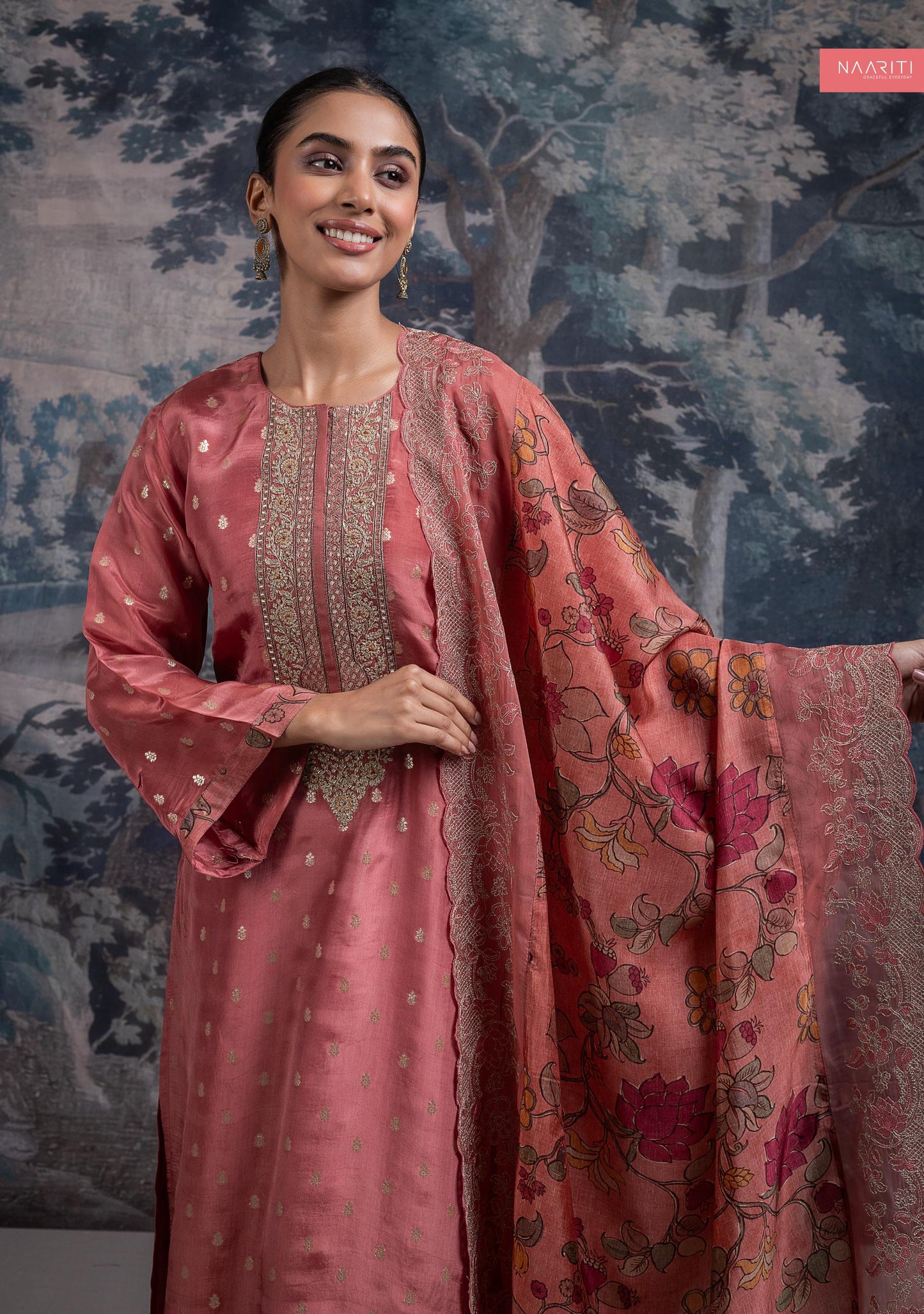 Qirnaz 2438 Naariti Silk Jacquard Unstitched Suits