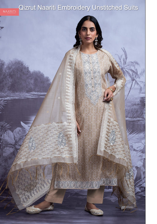 Qizrut Naariti Embroidery Unstitched Suits