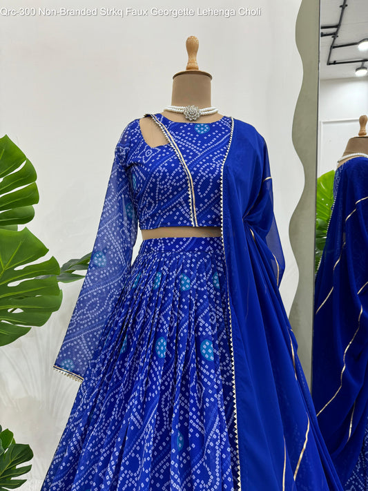 Qrc-300 Non-Branded Strkq Faux Georgette Lehenga Choli
