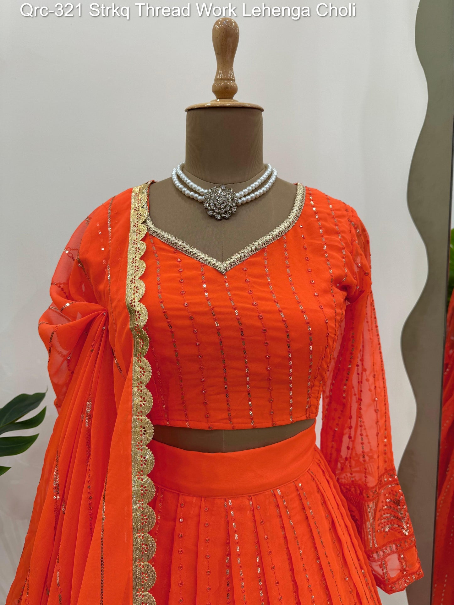 Qrc-321 Strkq Thread Work Lehenga Choli