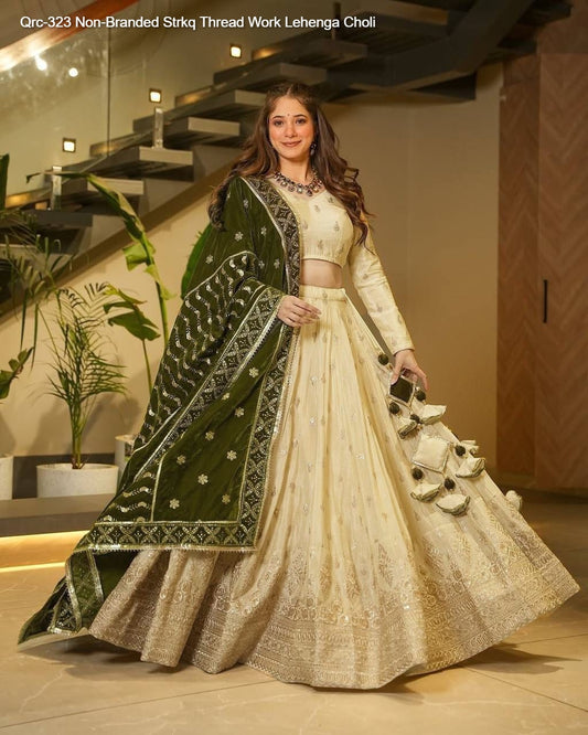 Qrc-323 Non-Branded Strkq Thread Work Lehenga Choli