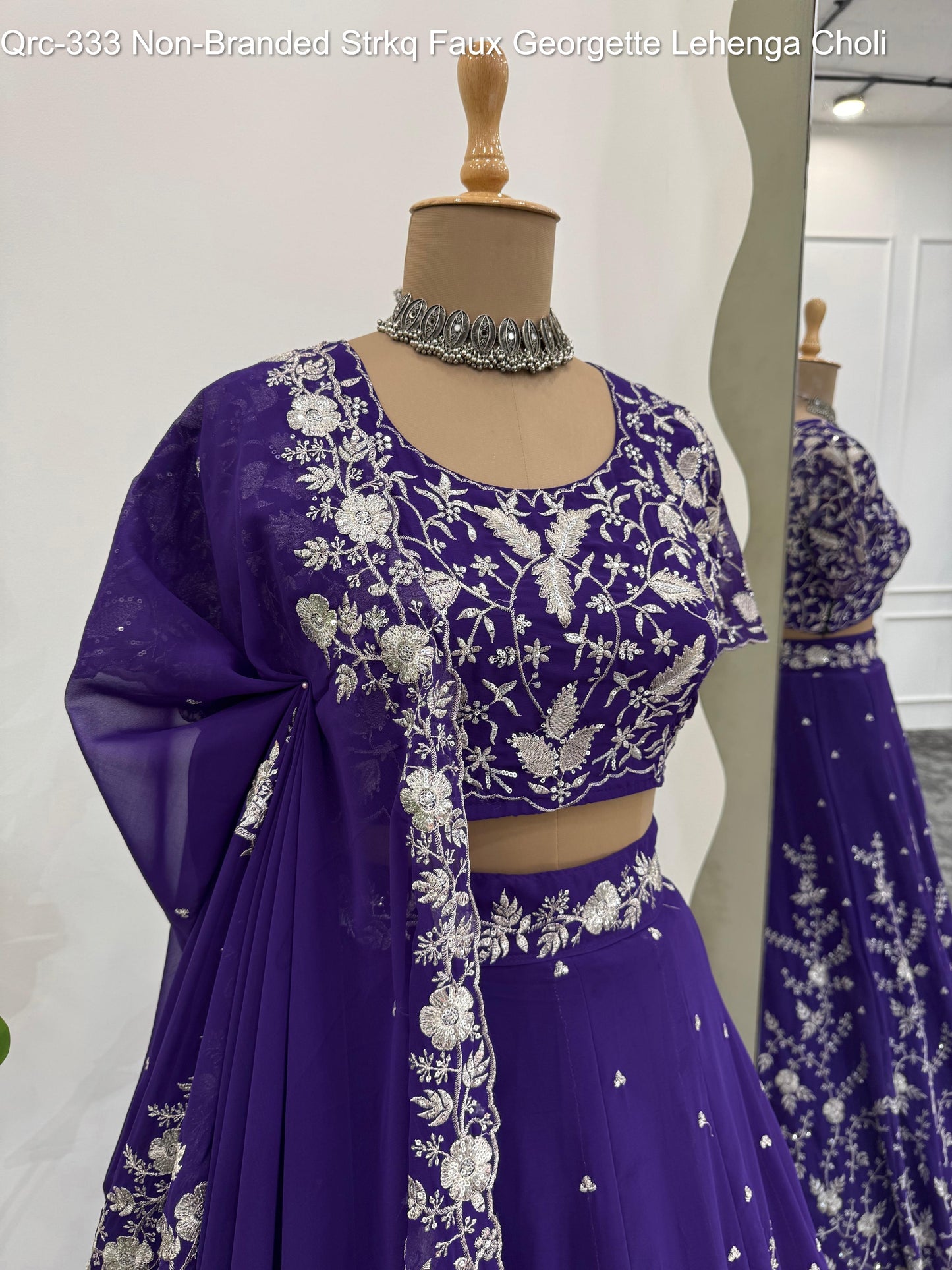 Qrc-333 Non-Branded Strkq Faux Georgette Lehenga Choli