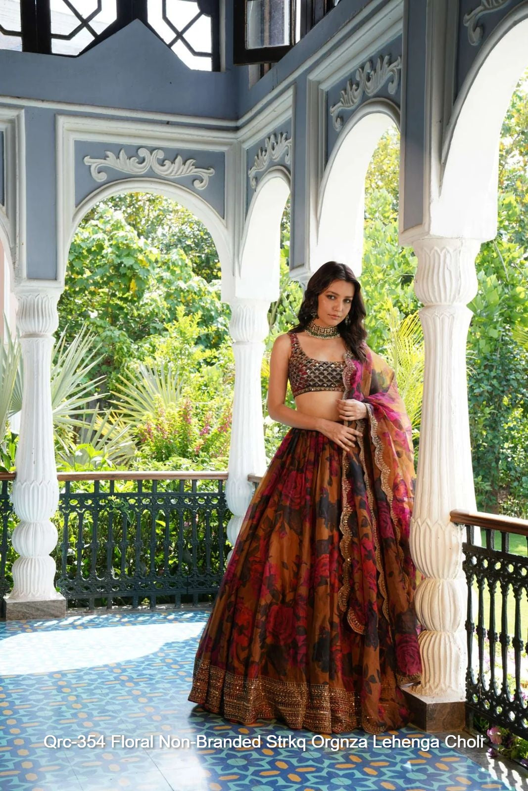 Qrc-354 Floral Non-Branded Strkq Orgnza Lehenga Choli