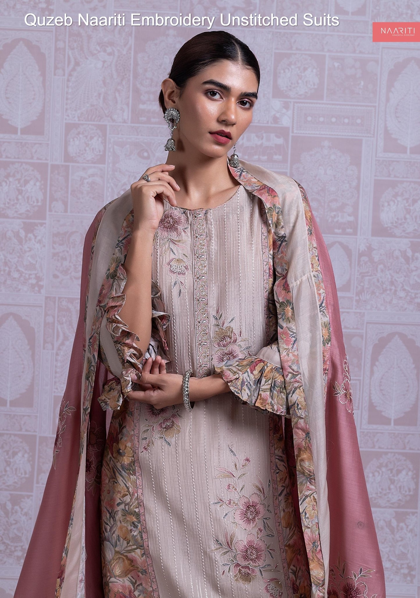 Quzeb Naariti Embroidery Unstitched Suits