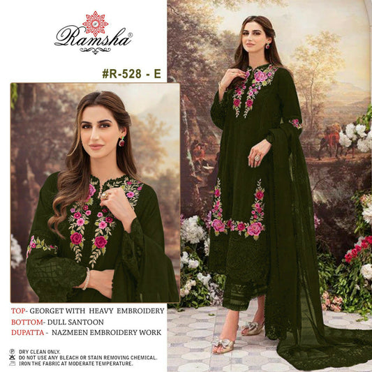 R-528-E Ramsha Georgette Pakistani Salwar Suits