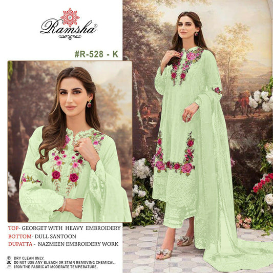 R-528-K Ramsha Georgette Pakistani Salwar Suits