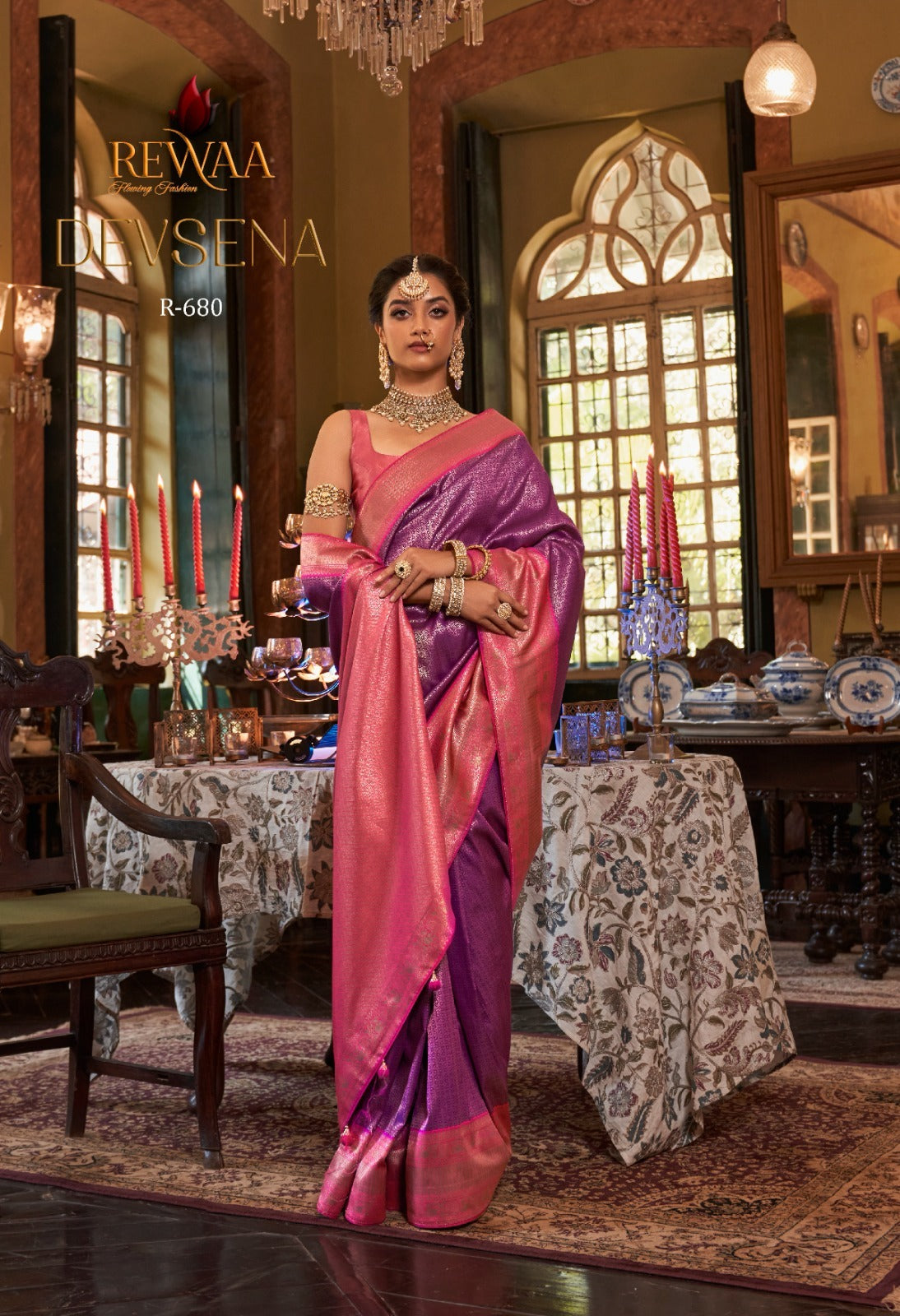 R-680 Devsena Rewaa Silk Sarees
