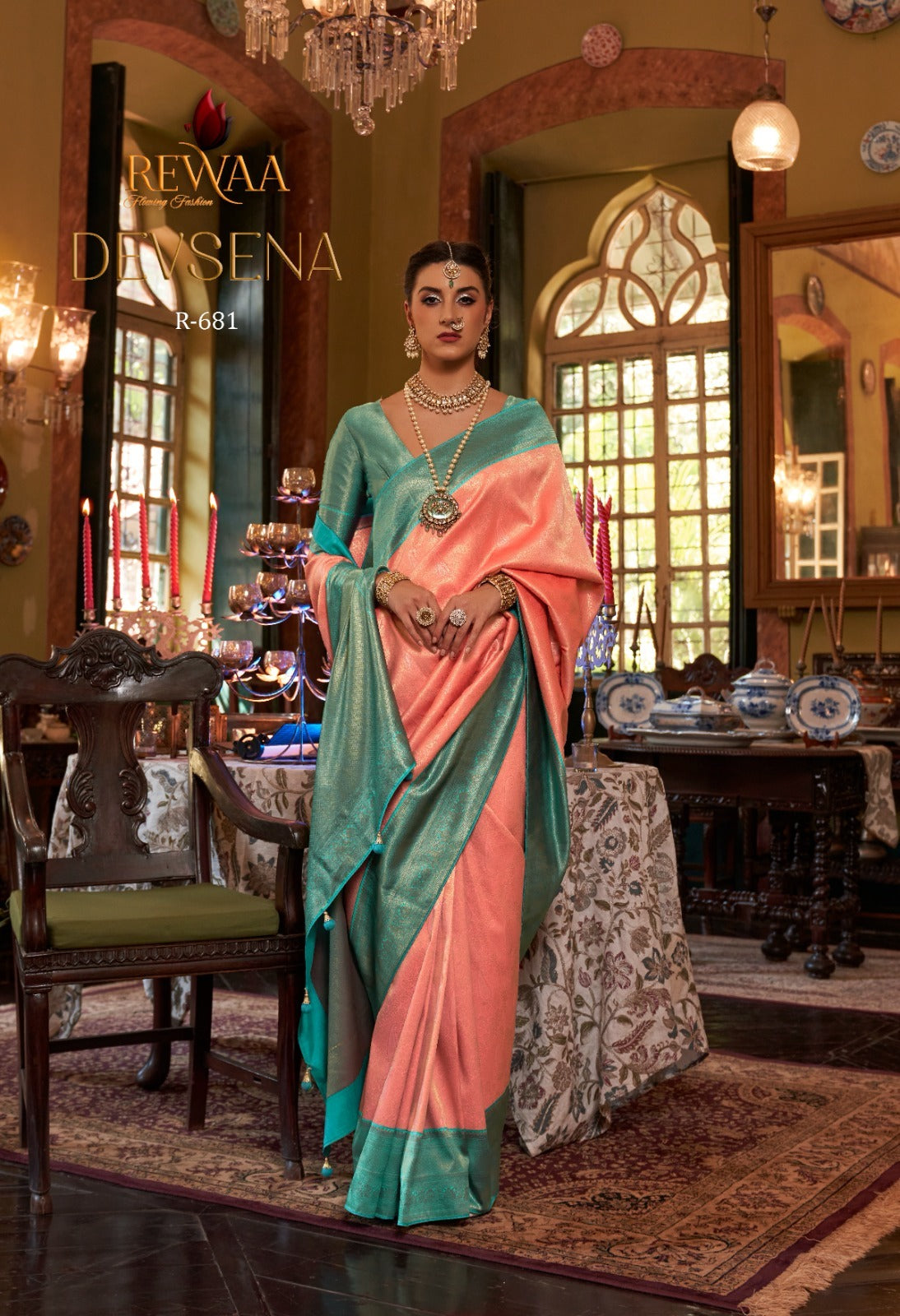 R-681 Devsena Rewaa Silk Sarees