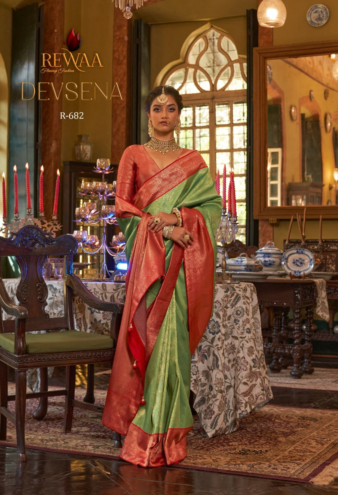 R-682 Devsena Rewaa Silk Sarees