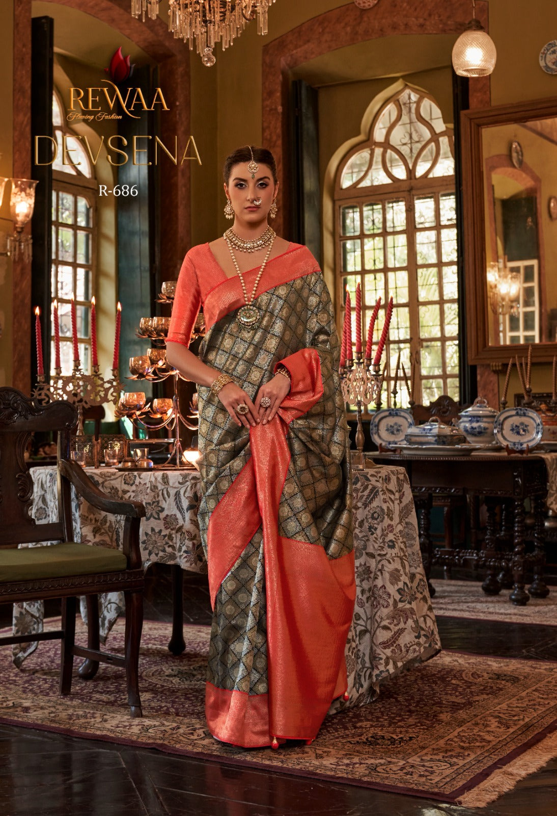 R-686 Devsena Rewaa Silk Sarees