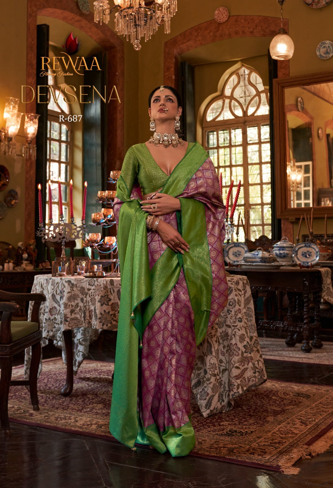 R-687 Devsena Rewaa Silk Sarees