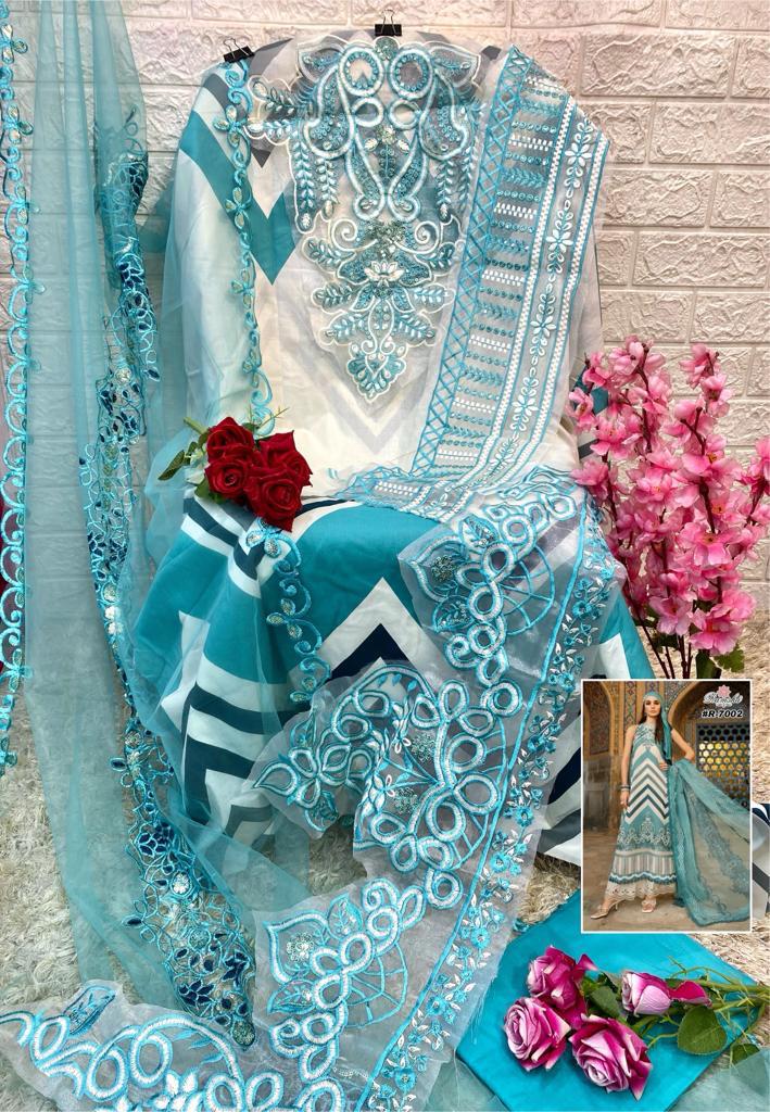 R-7002 Ramsha Embroidery Pakistani Salwar Suits