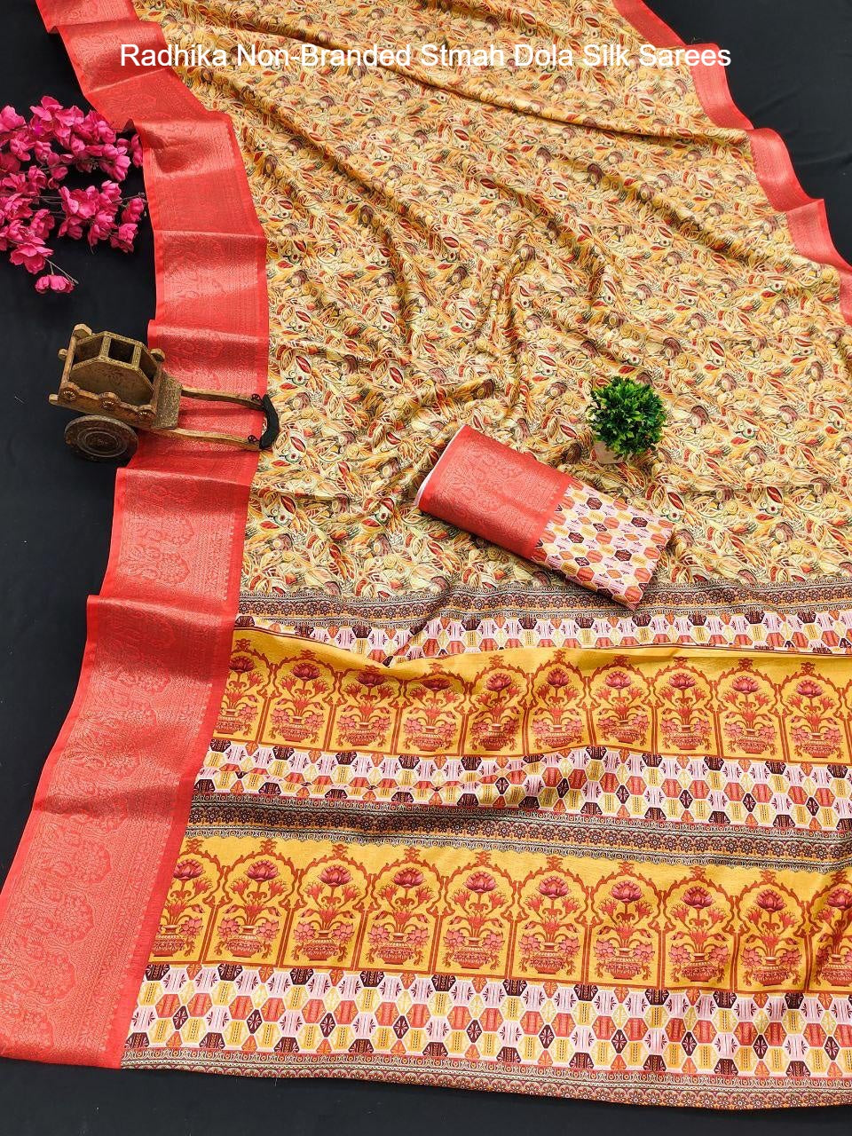 Radhika Non-Branded Stmah Dola Silk Sarees