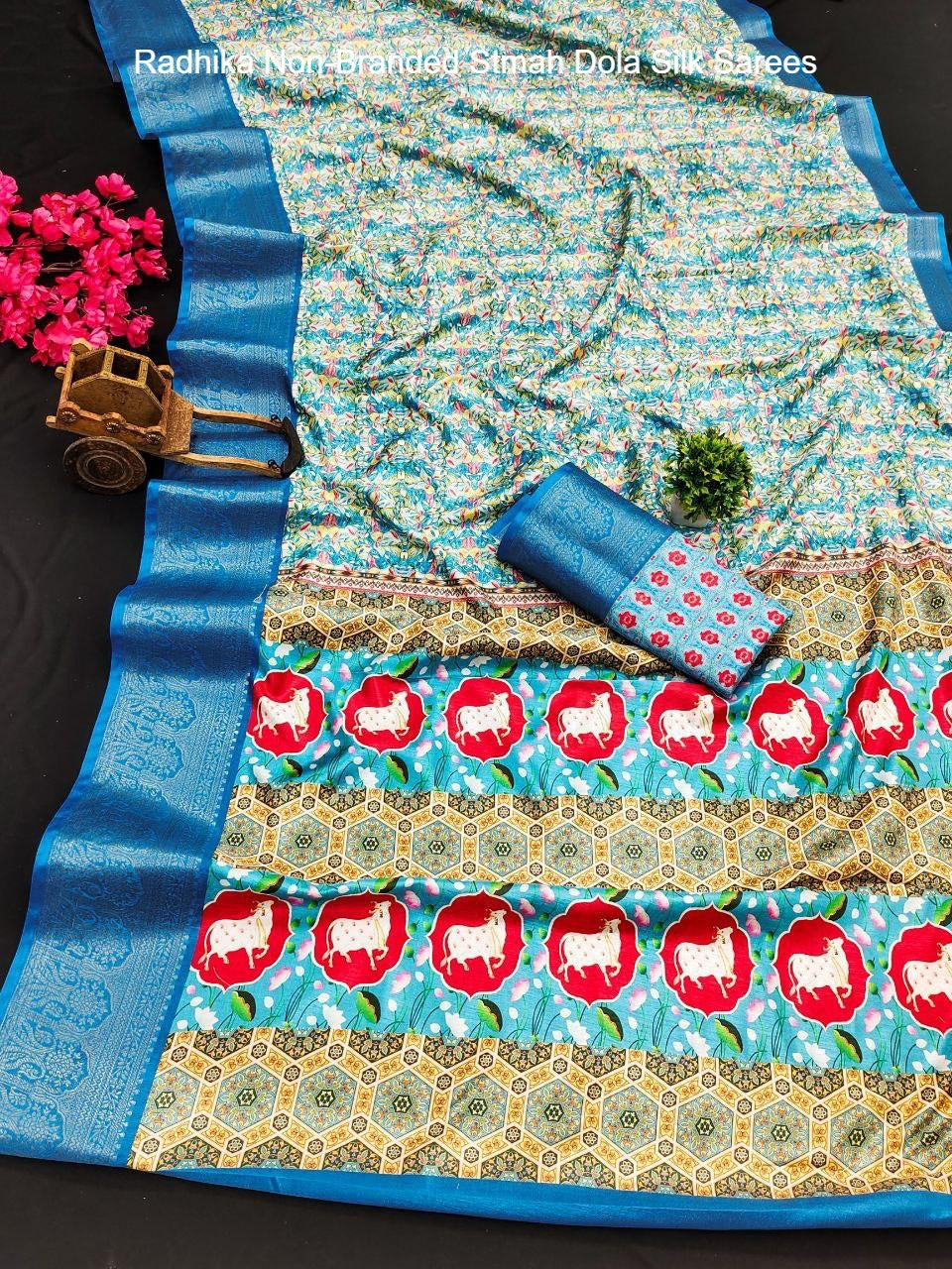 Radhika Non-Branded Stmah Dola Silk Sarees