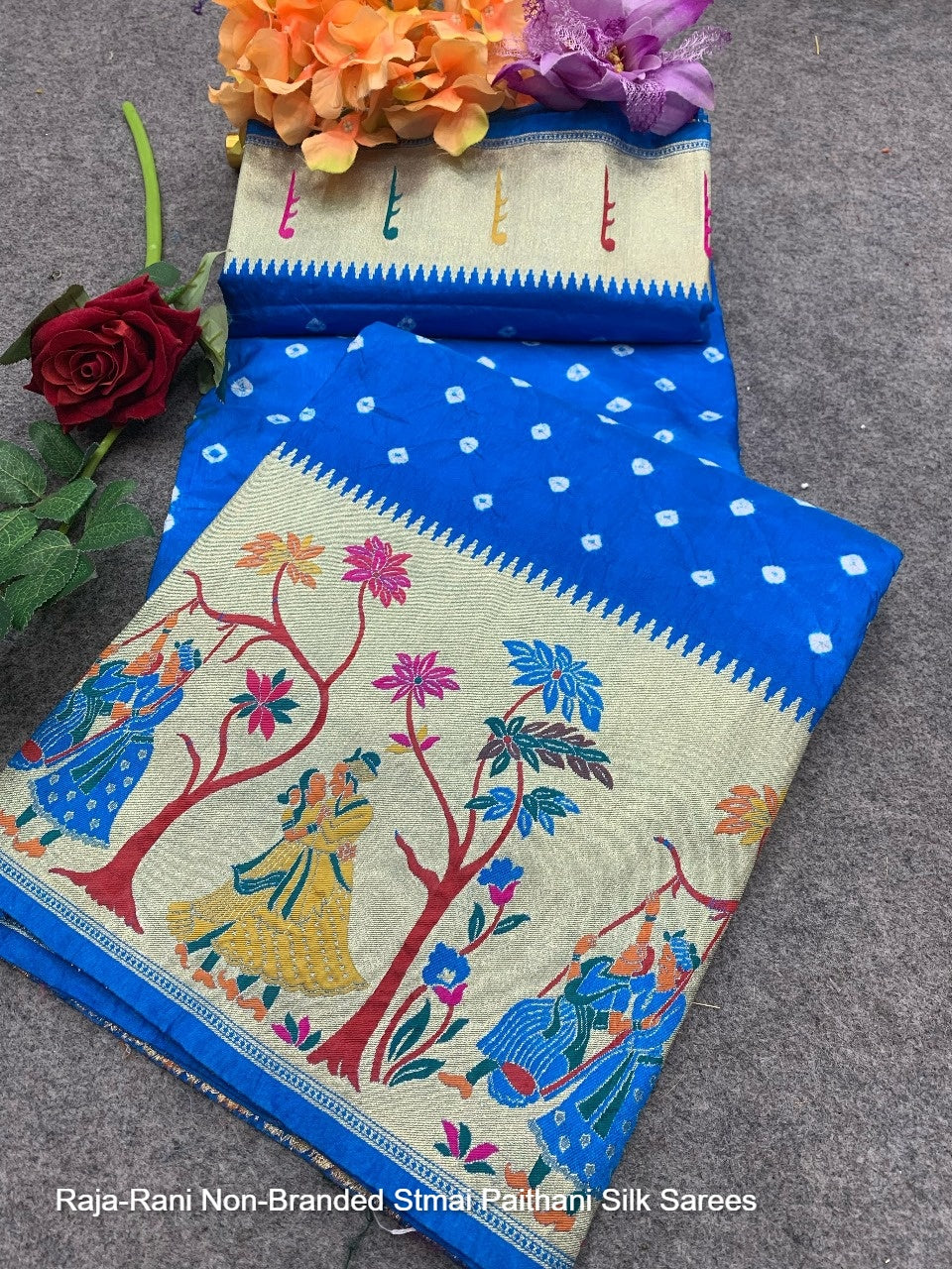 Raja-Rani Non-Branded Stmai Paithani Silk Sarees