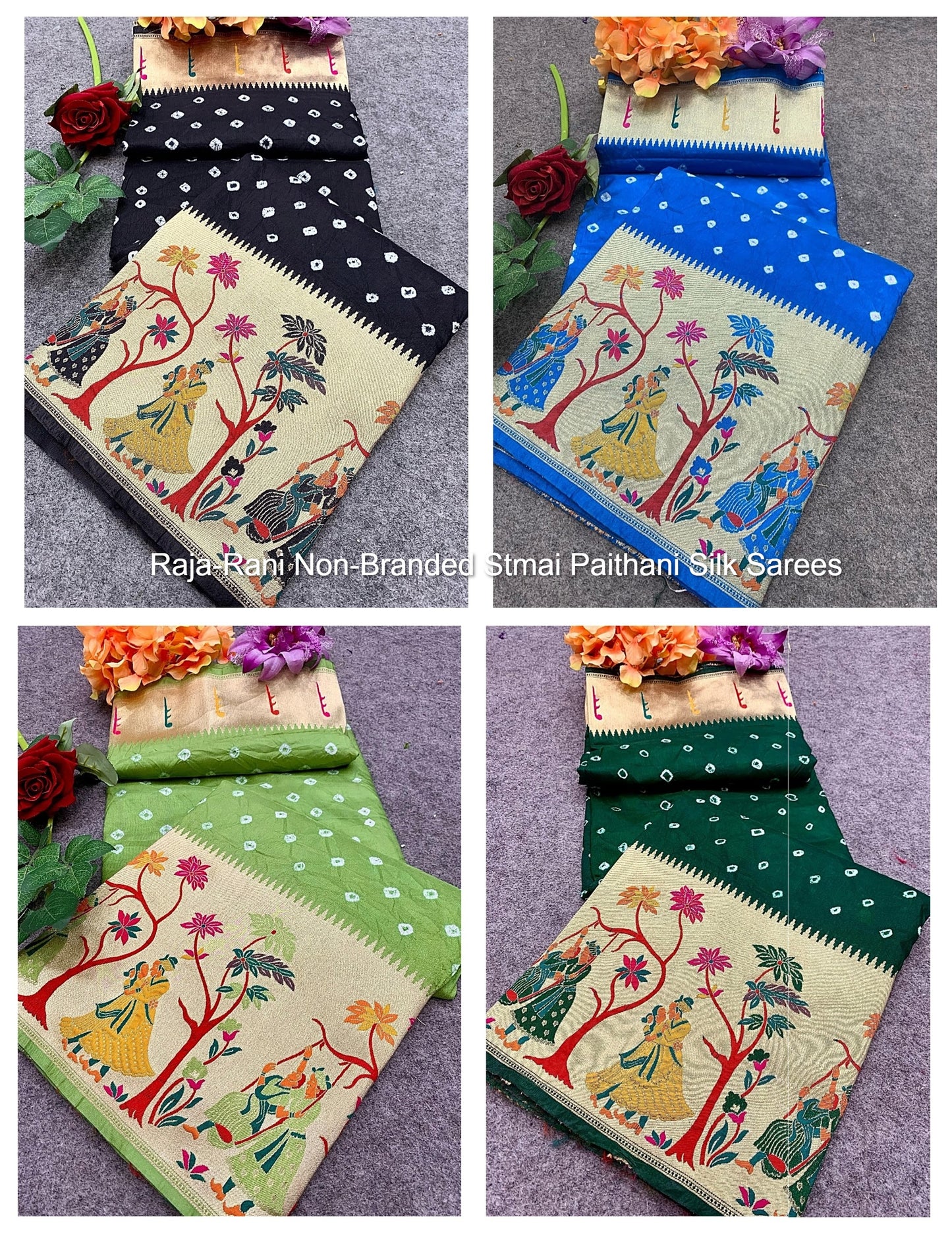 Raja-Rani Non-Branded Stmai Paithani Silk Sarees