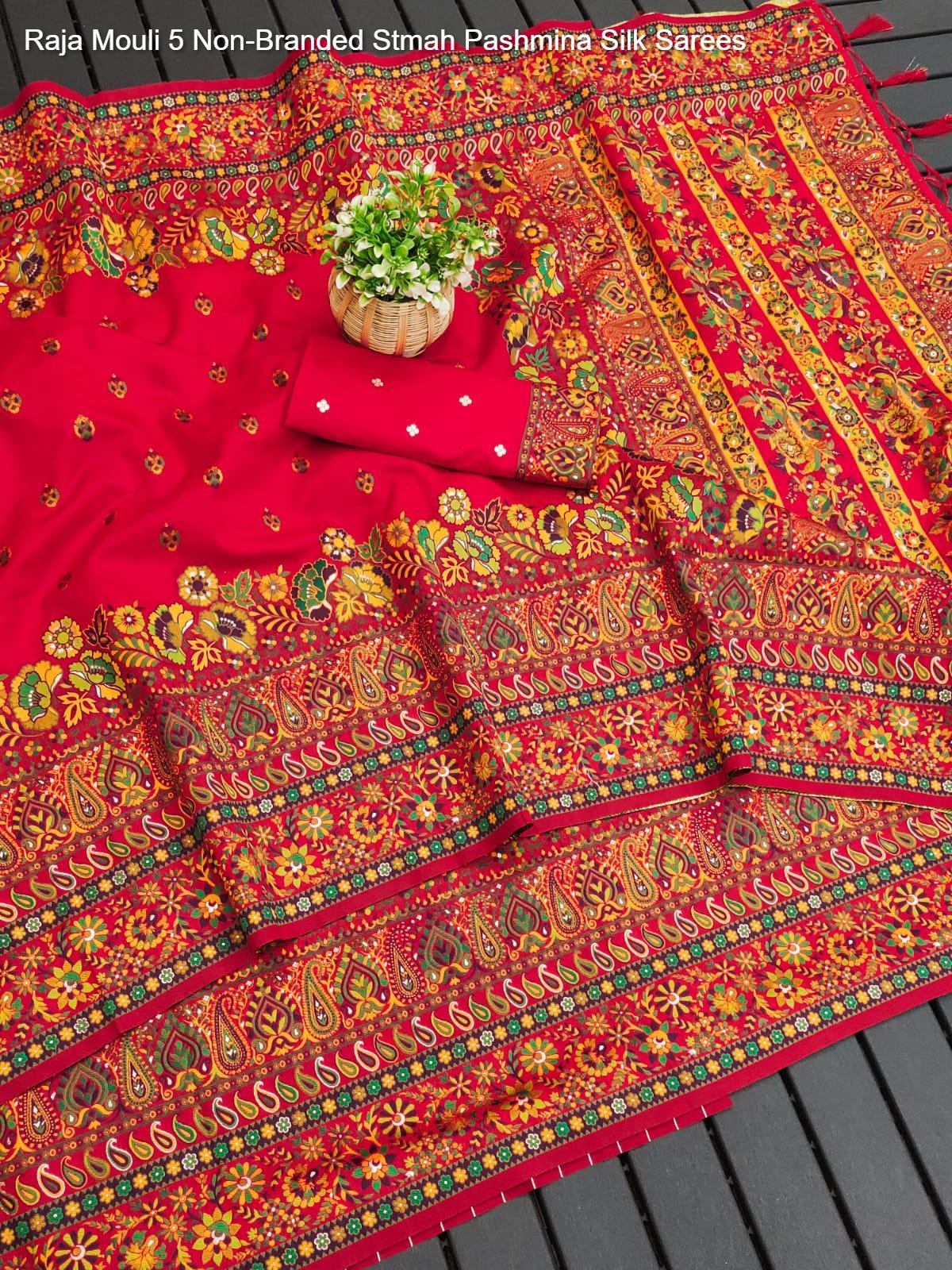 Raja Mouli 5 Non-Branded Stmah Pashmina Silk Sarees