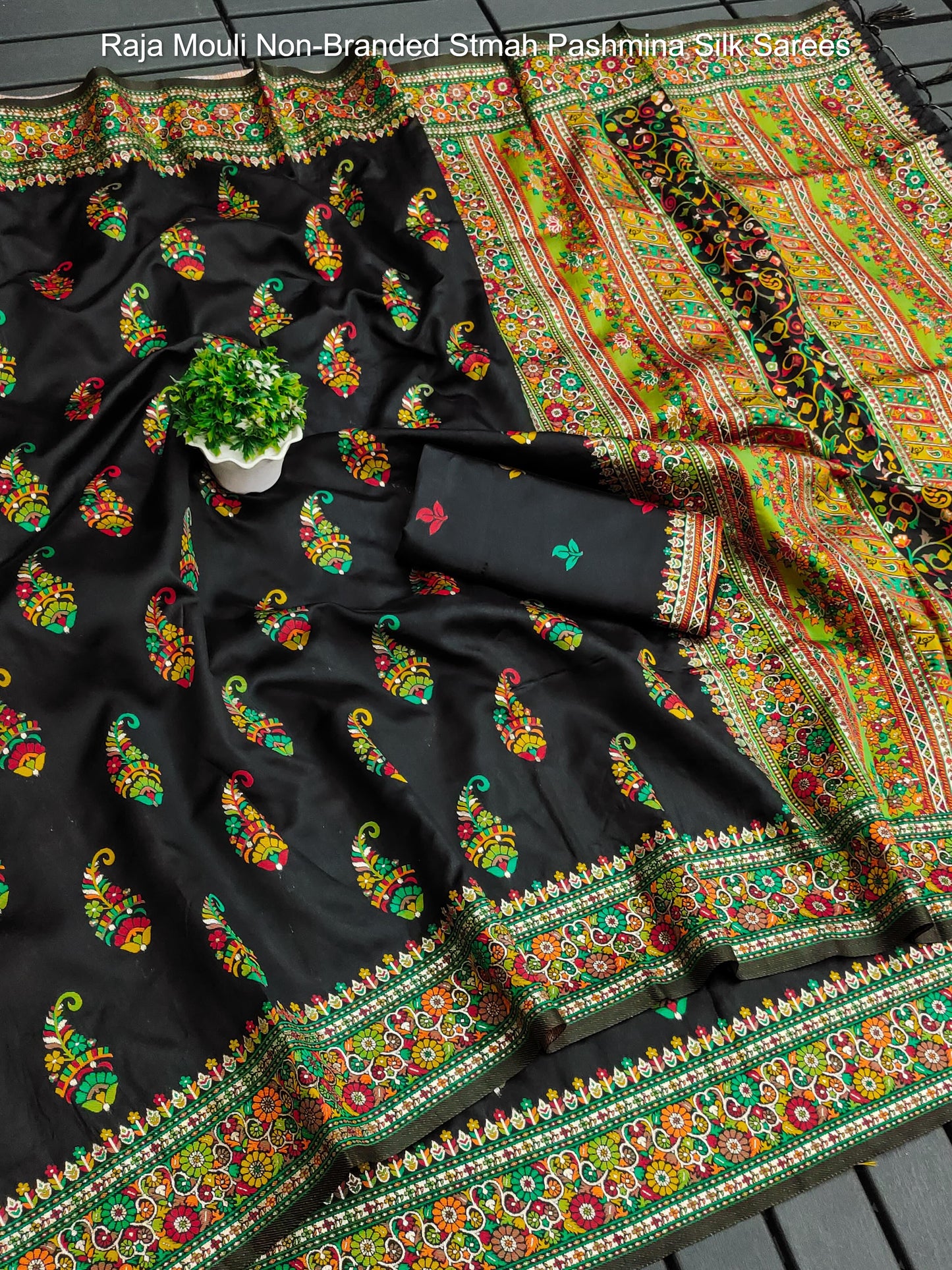 Raja Mouli Non-Branded Stmah Pashmina Silk Sarees