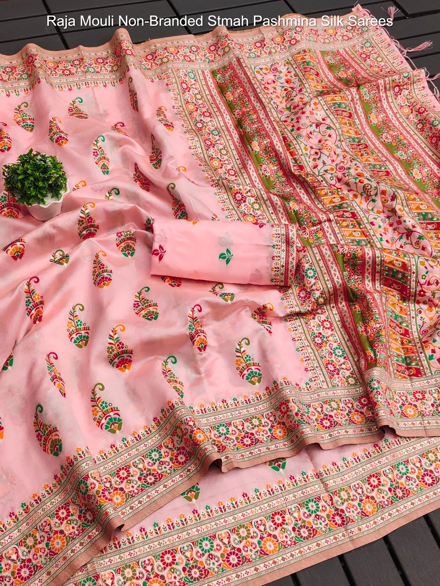 Raja Mouli Non-Branded Stmah Pashmina Silk Sarees