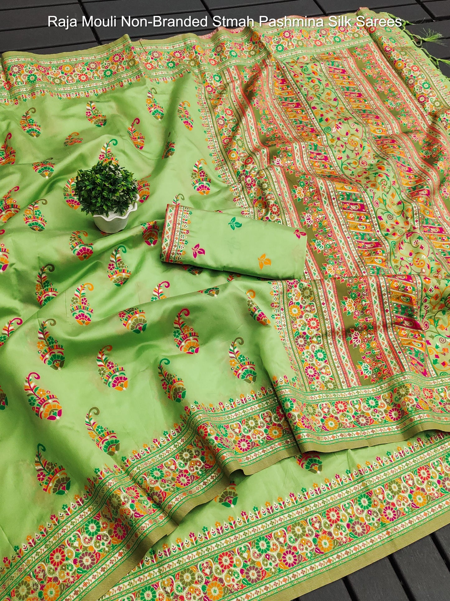 Raja Mouli Non-Branded Stmah Pashmina Silk Sarees