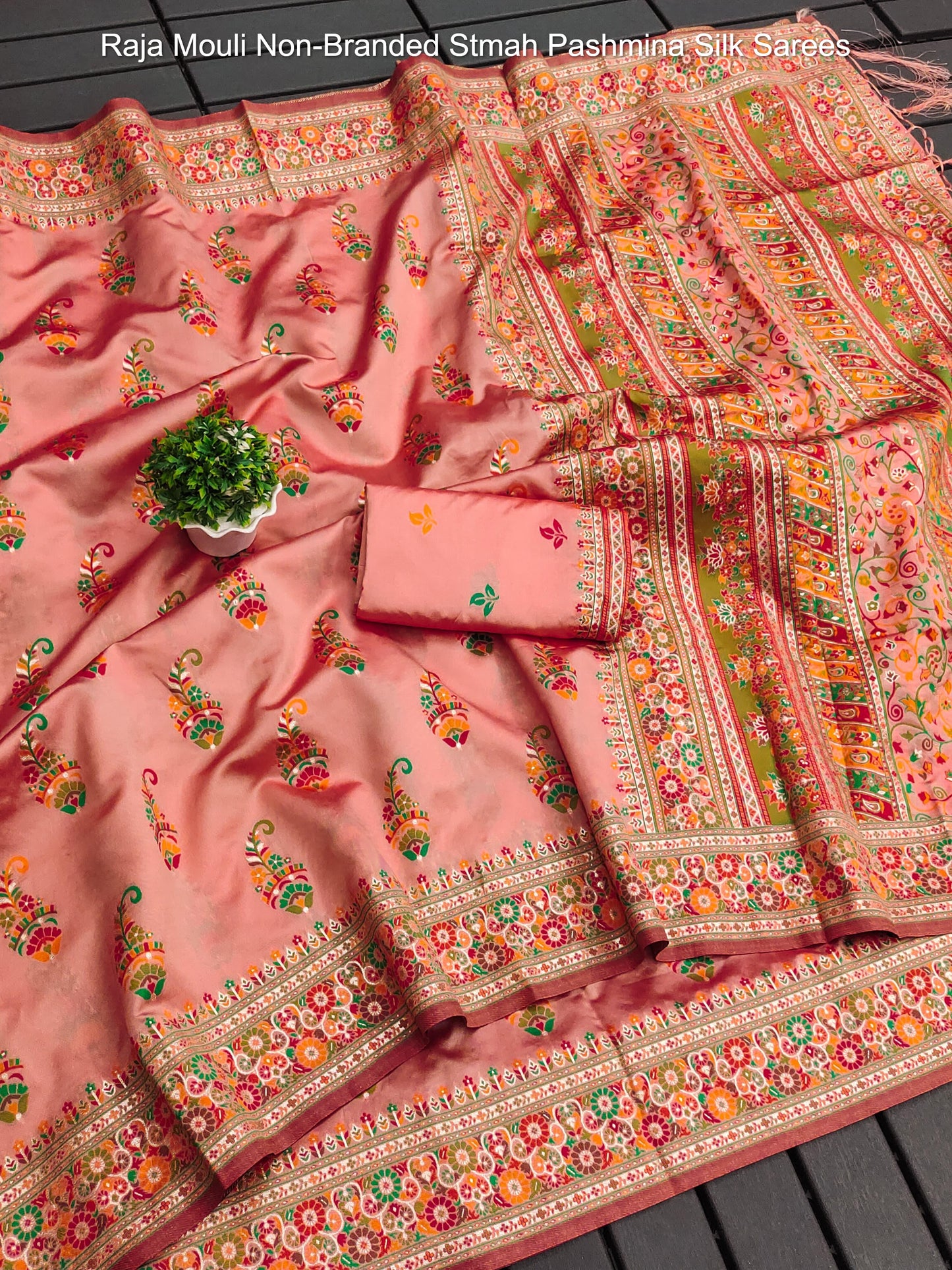 Raja Mouli Non-Branded Stmah Pashmina Silk Sarees