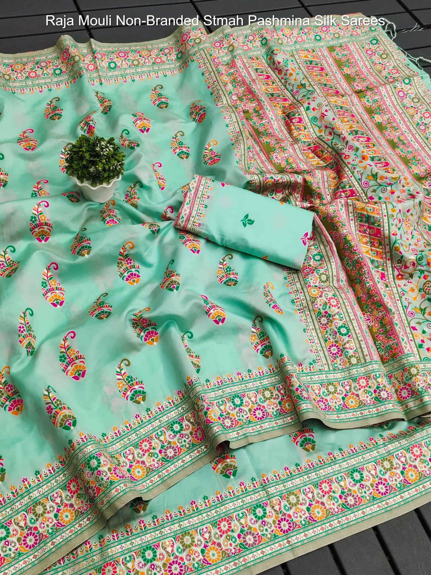 Raja Mouli Non-Branded Stmah Pashmina Silk Sarees