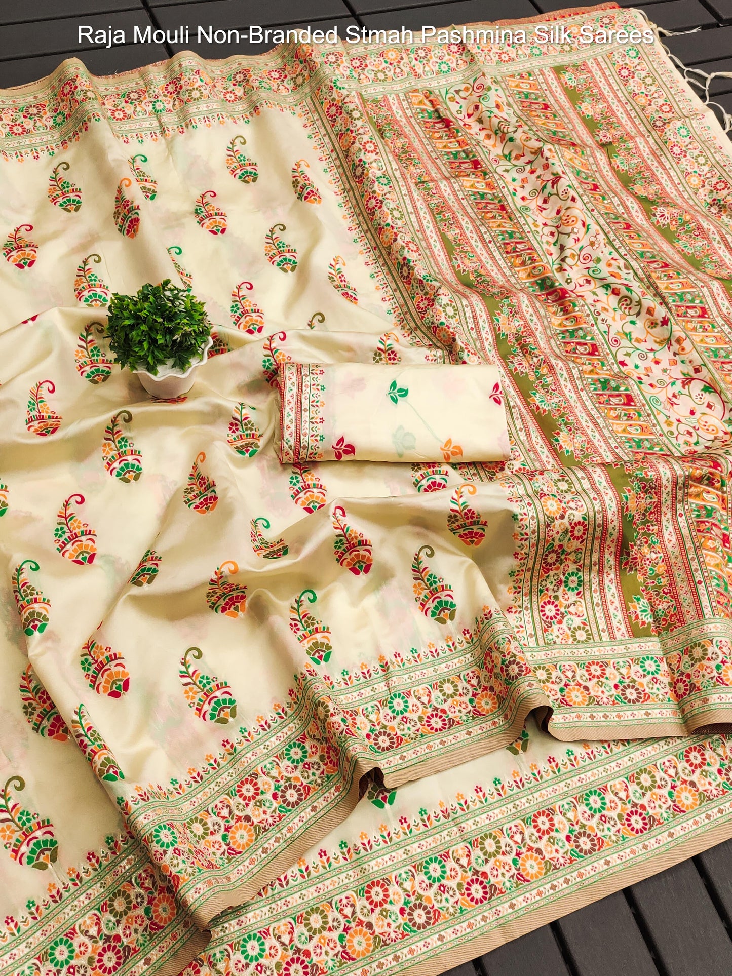 Raja Mouli Non-Branded Stmah Pashmina Silk Sarees