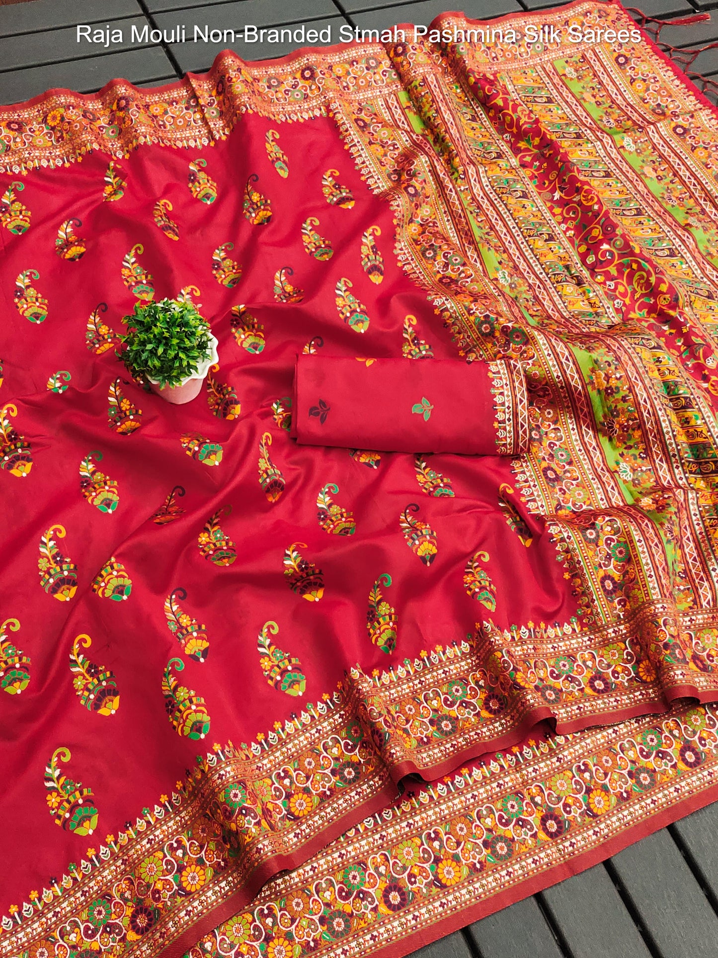 Raja Mouli Non-Branded Stmah Pashmina Silk Sarees