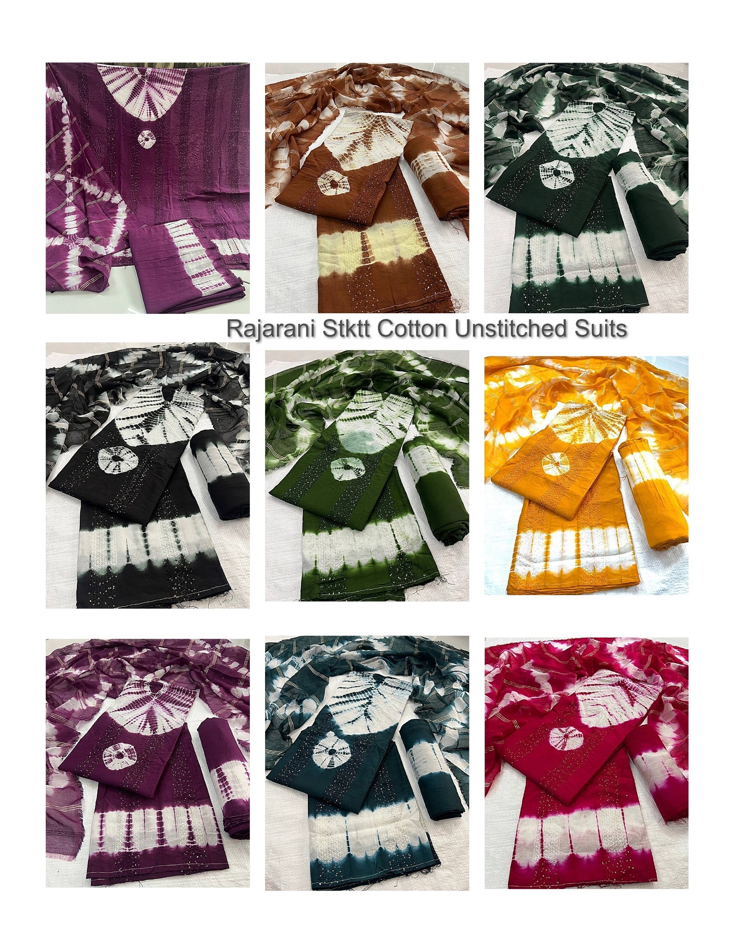 Rajarani Stktt Cotton Unstitched Suits
