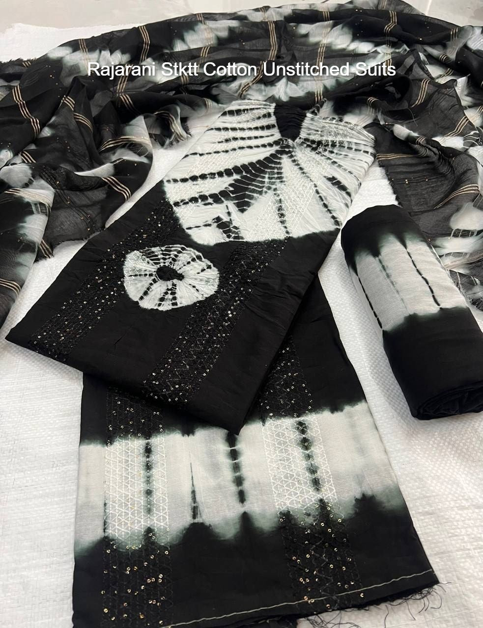 Rajarani Stktt Cotton Unstitched Suits