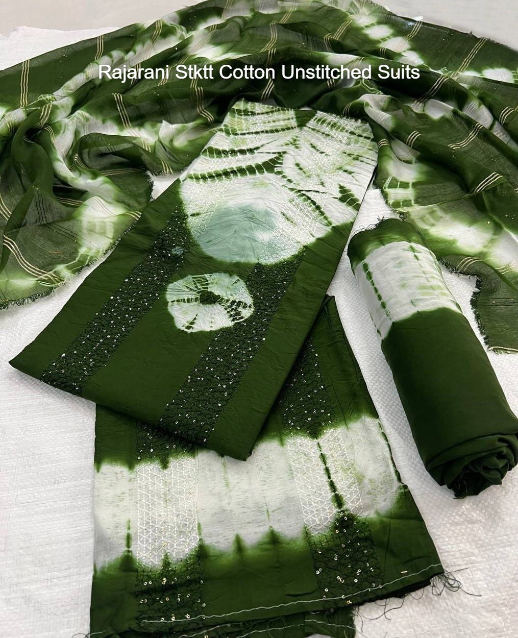 Rajarani Stktt Cotton Unstitched Suits