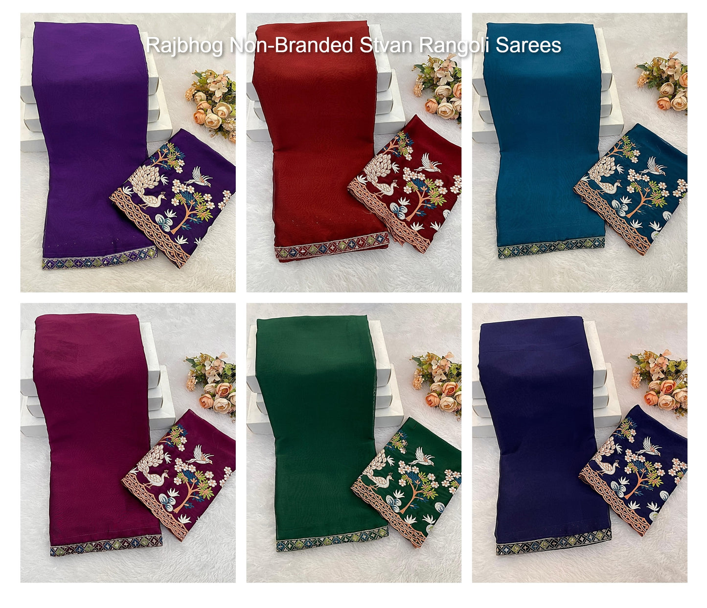Rajbhog Non-Branded Stvan Rangoli Sarees