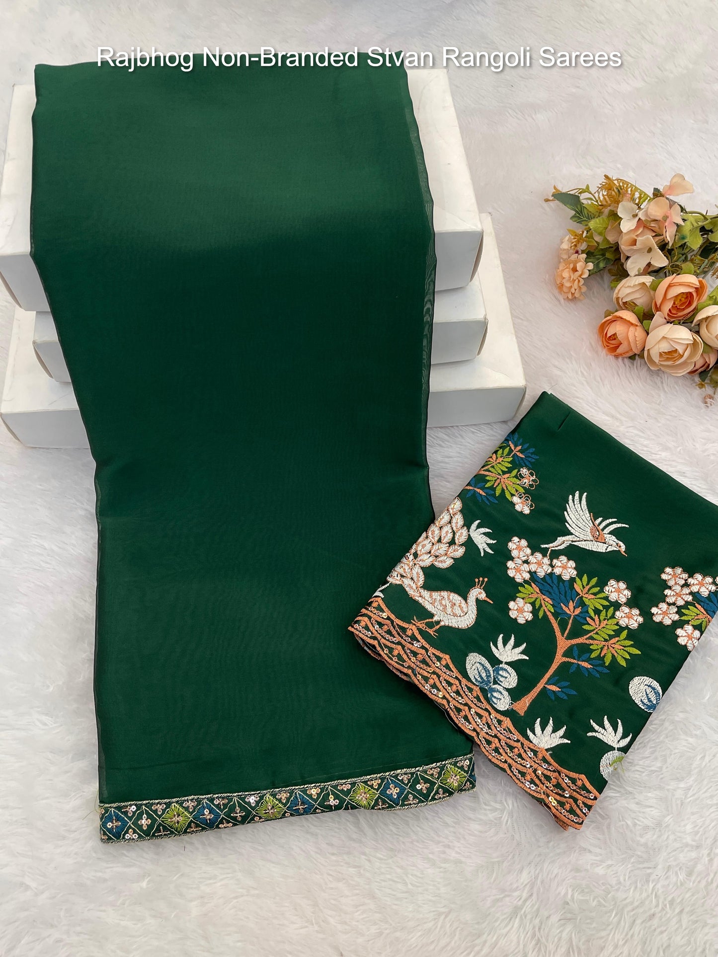 Rajbhog Non-Branded Stvan Rangoli Sarees