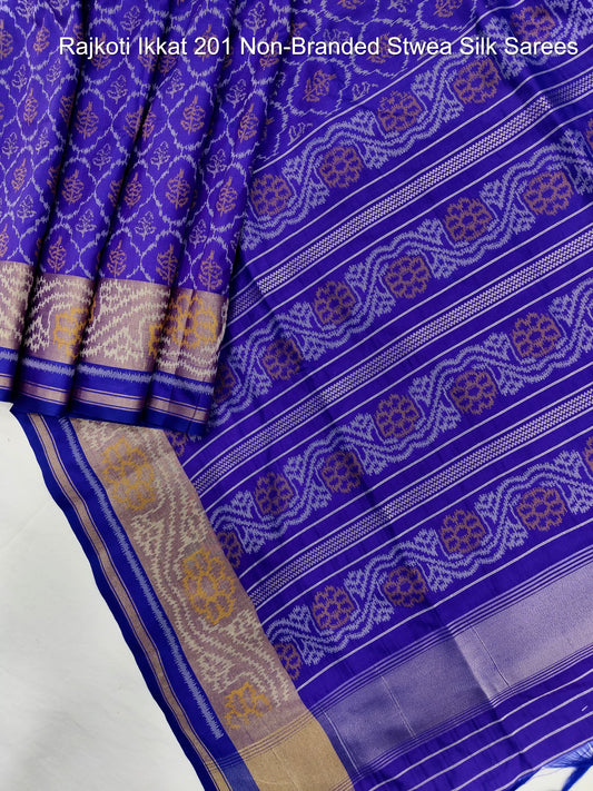 Rajkoti Ikkat 201 Non-Branded Stwea Silk Sarees