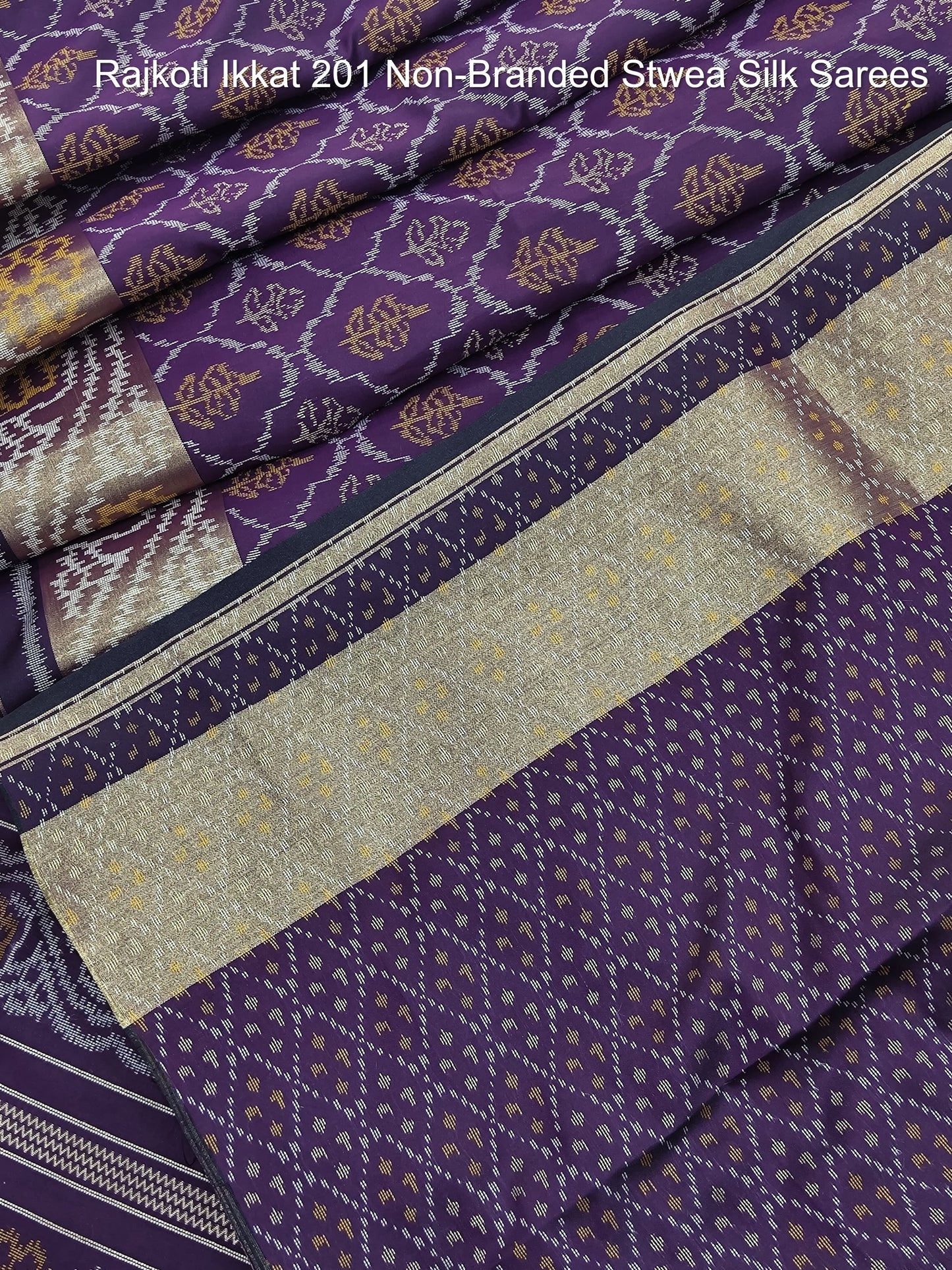 Rajkoti Ikkat 201 Non-Branded Stwea Silk Sarees