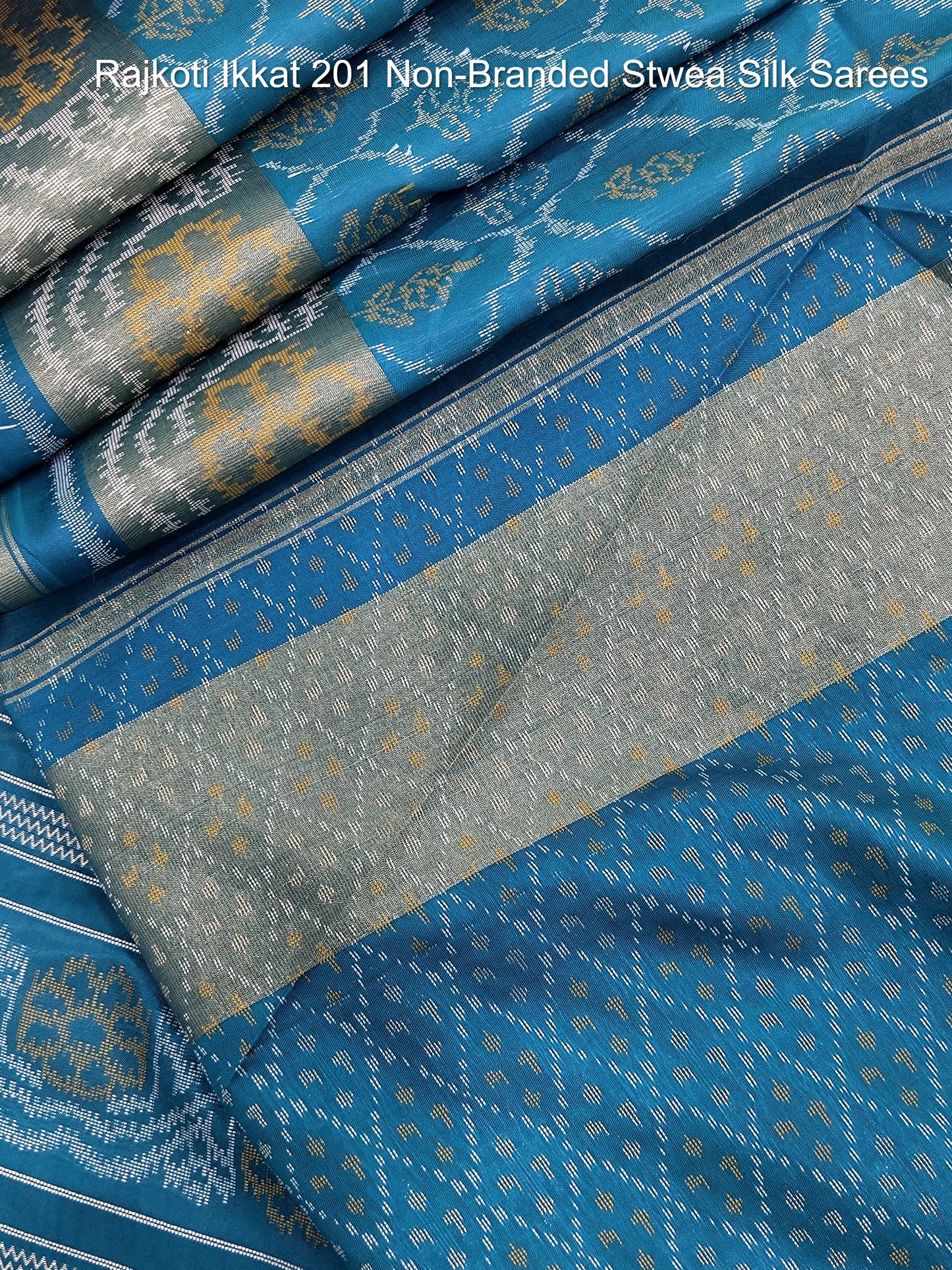 Rajkoti Ikkat 201 Non-Branded Stwea Silk Sarees