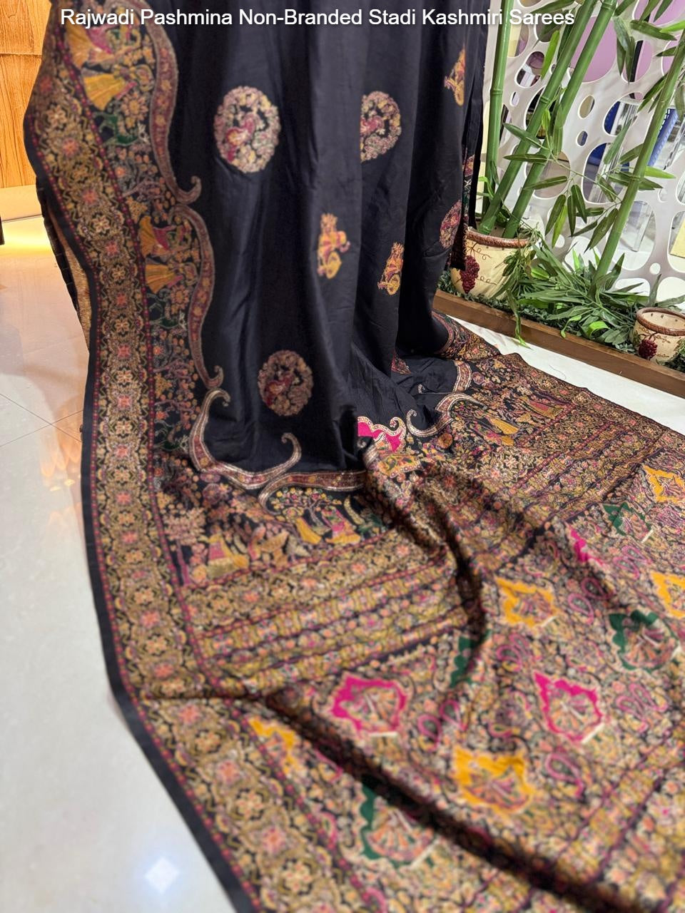 Rajwadi Pashmina Non-Branded Stadi Kashmiri Sarees