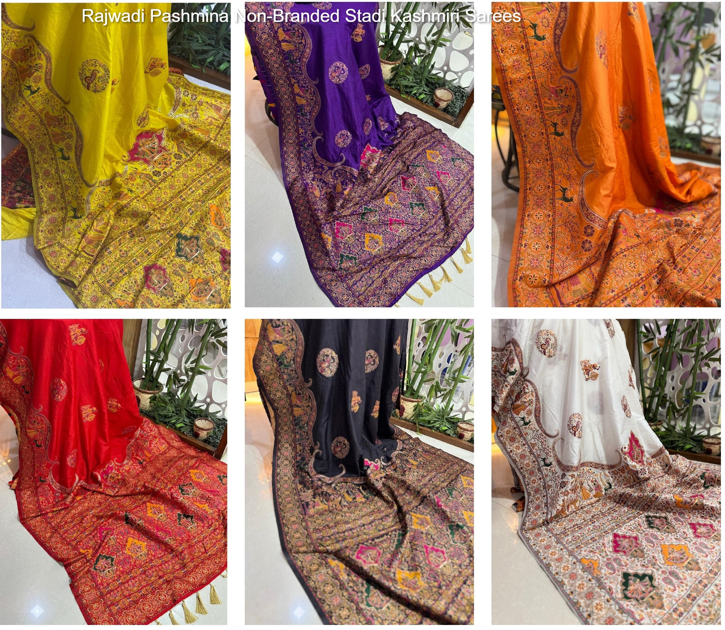 Rajwadi Pashmina Non-Branded Stadi Kashmiri Sarees