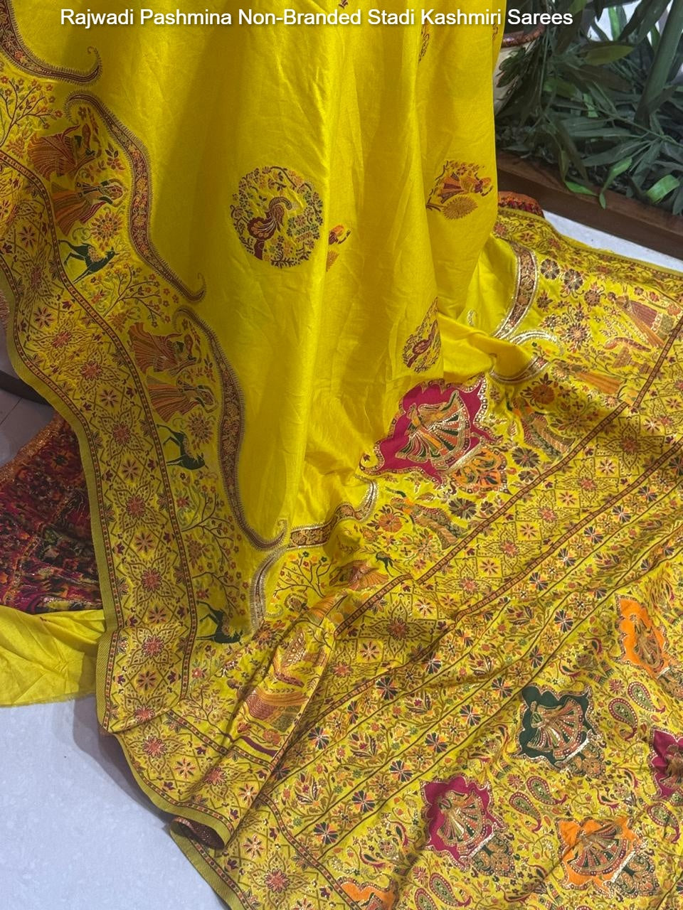 Rajwadi Pashmina Non-Branded Stadi Kashmiri Sarees