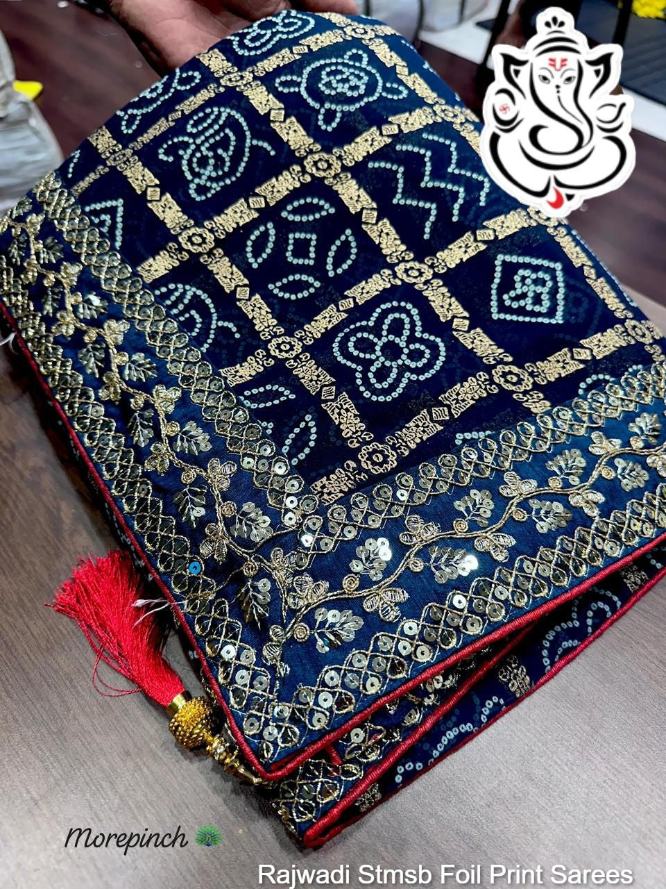 Rajwadi Stmsb Foil Print Sarees