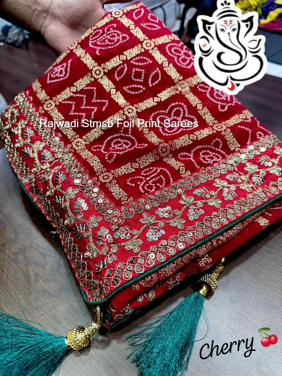 Rajwadi Stmsb Foil Print Sarees