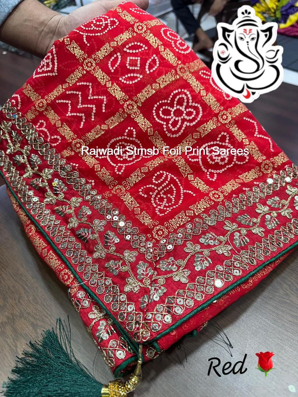 Rajwadi Stmsb Foil Print Sarees