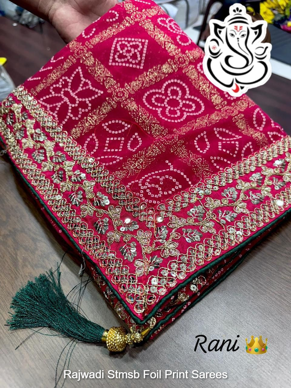 Rajwadi Stmsb Foil Print Sarees