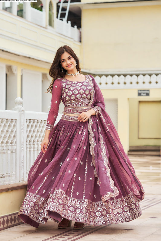 Ram-026 Srm Sequence Work Readymade Lehenga Choli