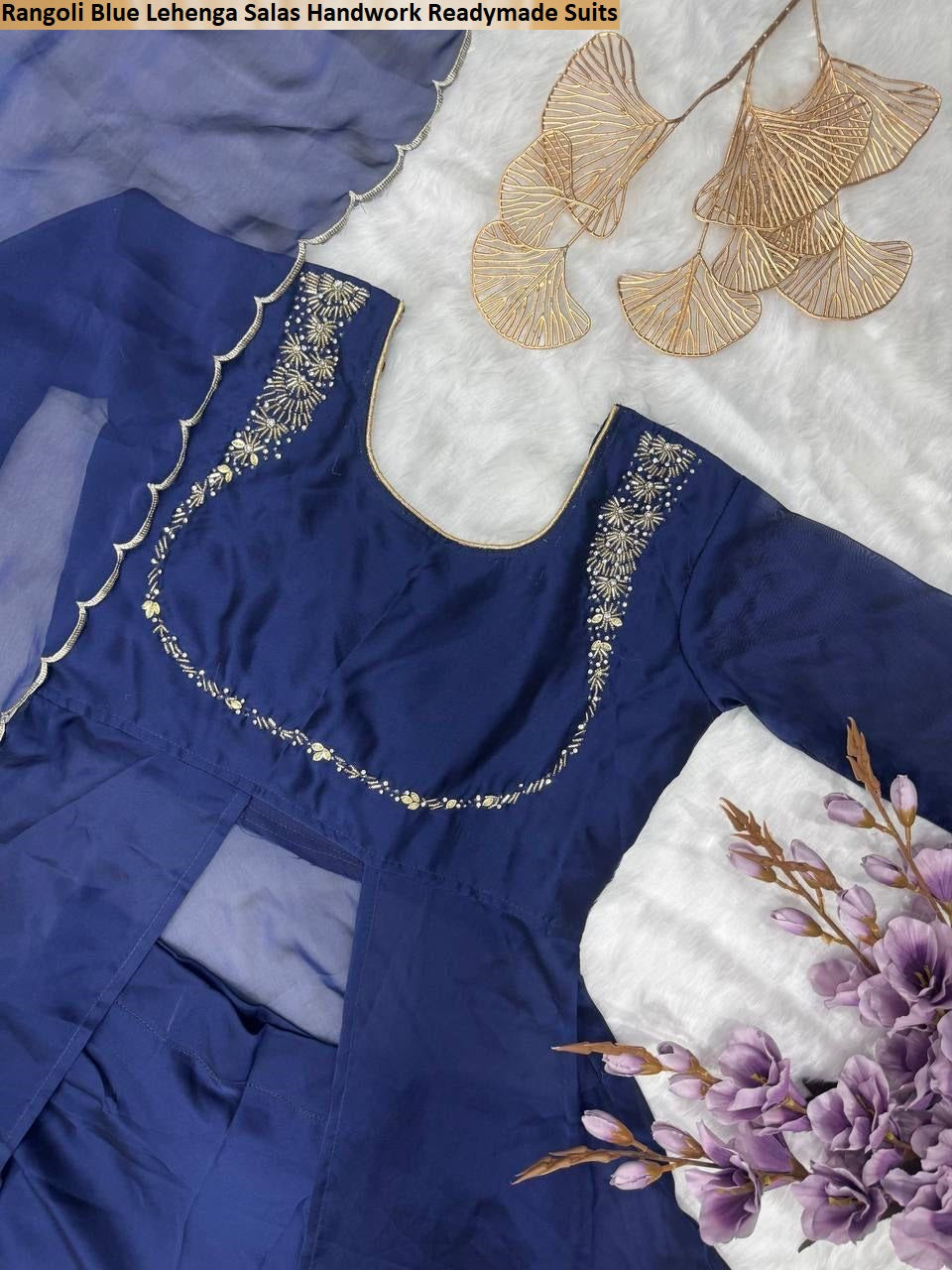 Rangoli Blue Lehenga Salas Handwork Readymade Suits