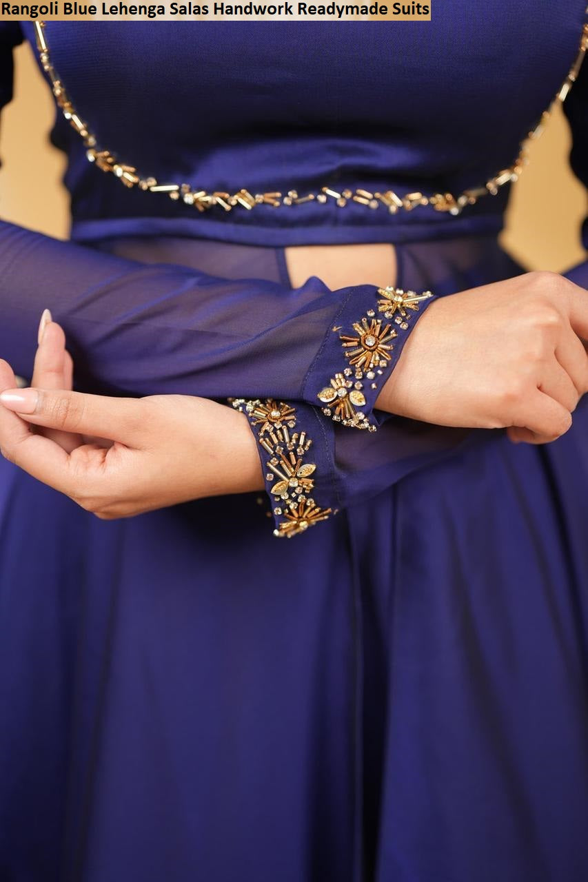 Rangoli Blue Lehenga Salas Handwork Readymade Suits